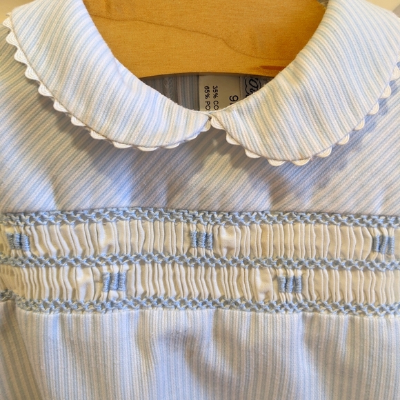 Ancar 9mo Blue/White Classic Romper - Picture 4 of 6